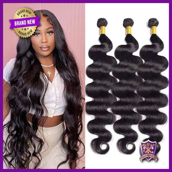 Body Wave Human Hair Bundles 26-30 Inch 100% Virgin Brazilian Weave main image 6